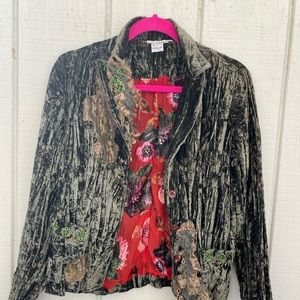 [SOLD] Vintage Green Velvet Jacket